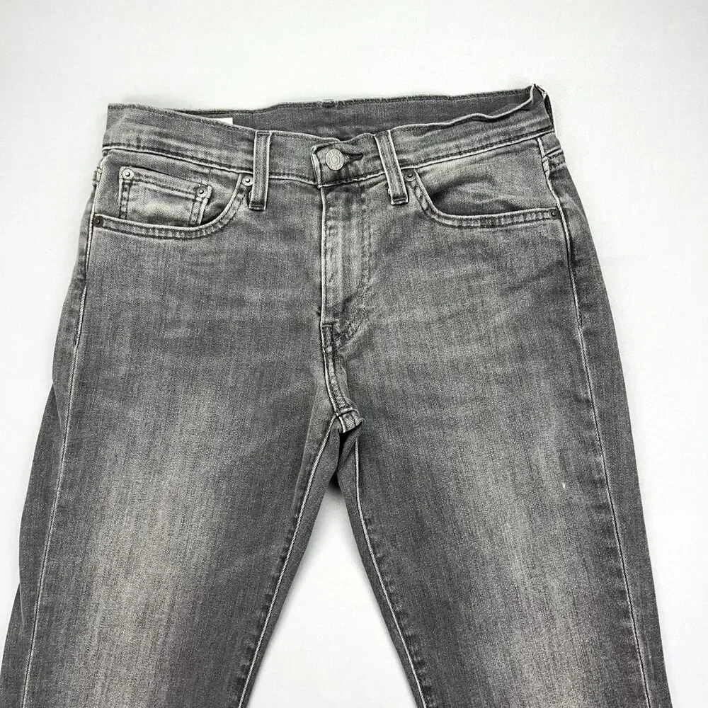 Levi's Premium‎ 511 Slim Fit Jeans Stretch Gray/Black Men's Tag Size 29x30 Fade